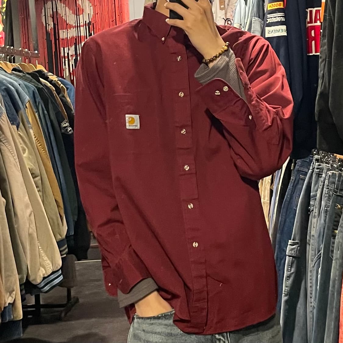 [IM] carhartt 칼하트 버건디 긴팔 셔츠 상품이미지4