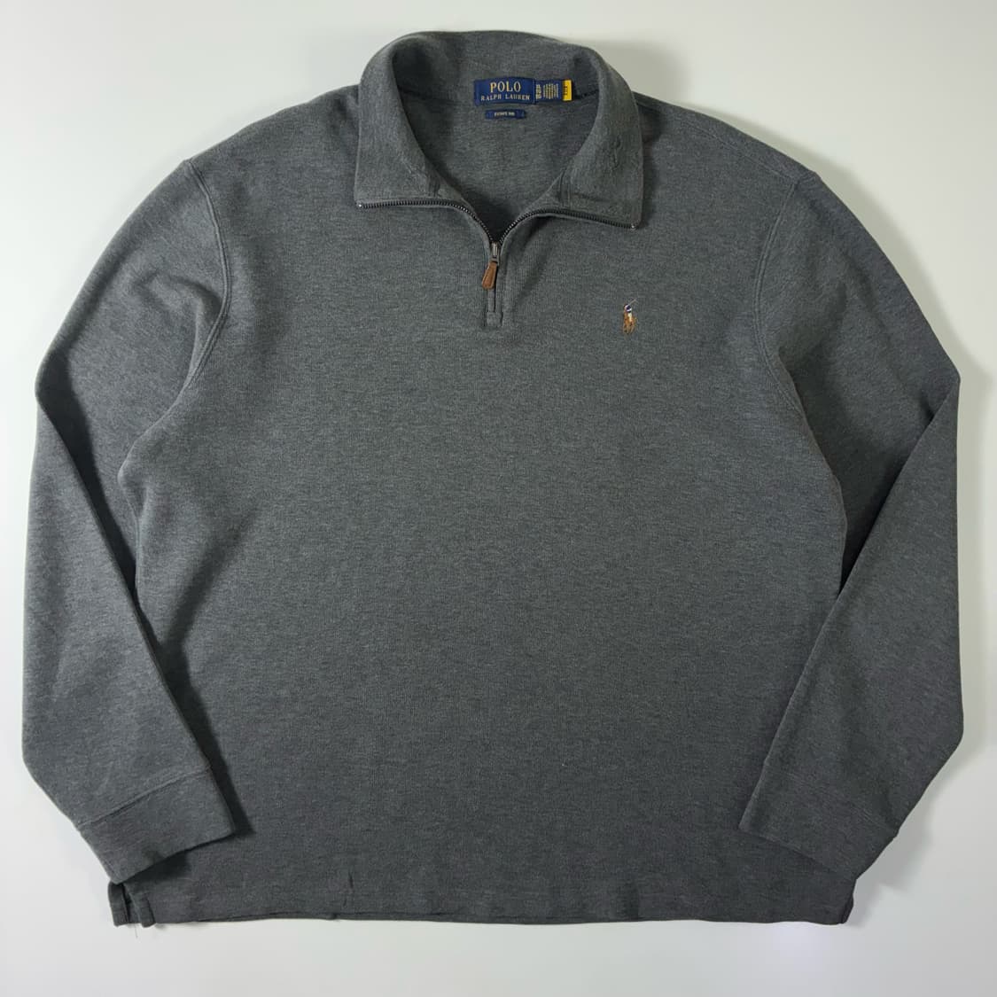 Polo  폴로 랄프로렌 신형 자수 에스테이트립 그레이 반집업 니트 상품이미지1