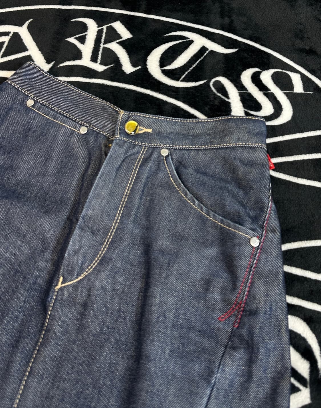 00s 리바이스 엔지니어드 빈티지 인디고 데님 미디스커트 상품이미지3