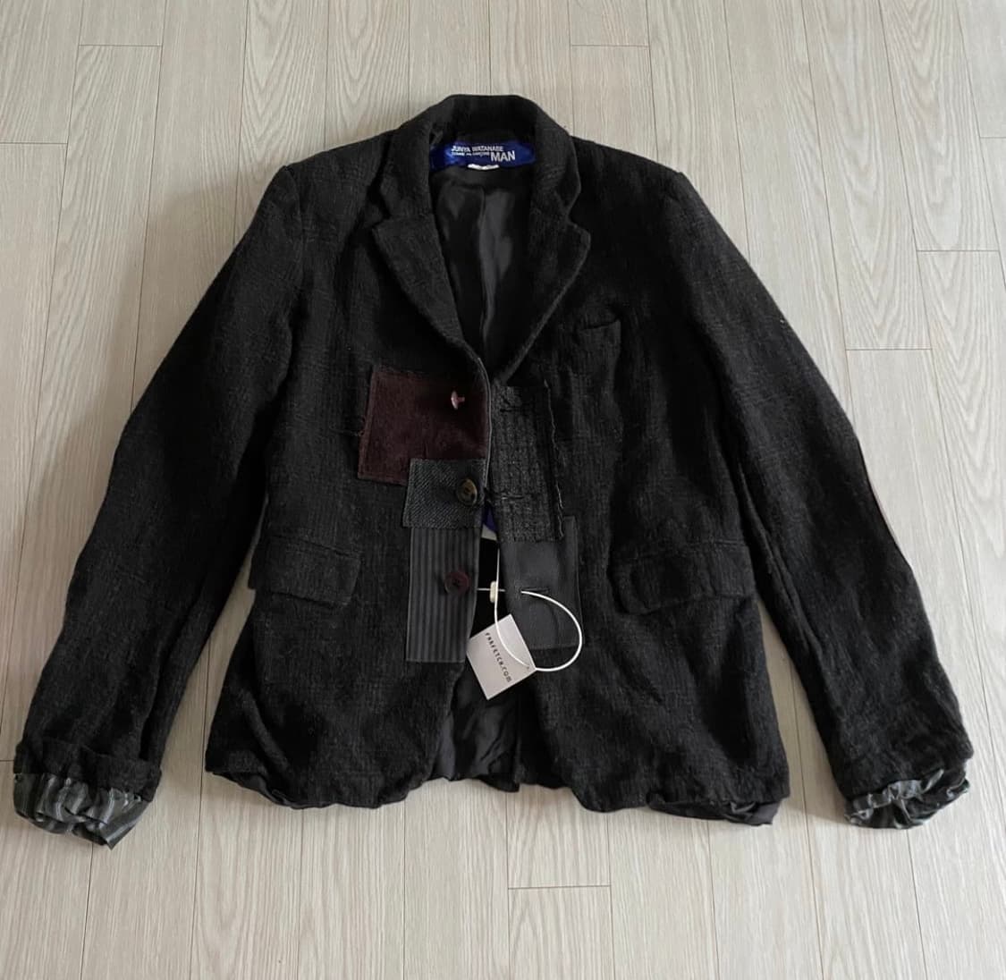 준야와타나베 축융 울 패치워크 자켓 상품이미지1