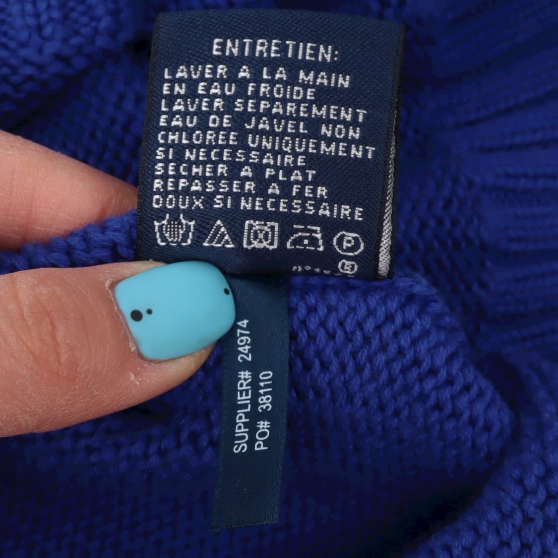 폴로 랄프로렌 우먼스 블루 숄카라 니트 상품이미지10