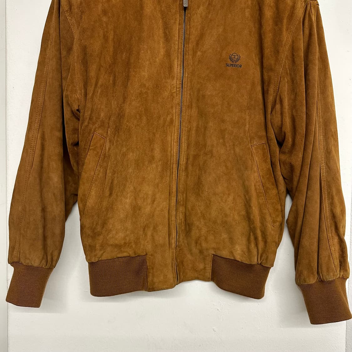 90’s 염소가죽 스웨이드 블루종 상품이미지4