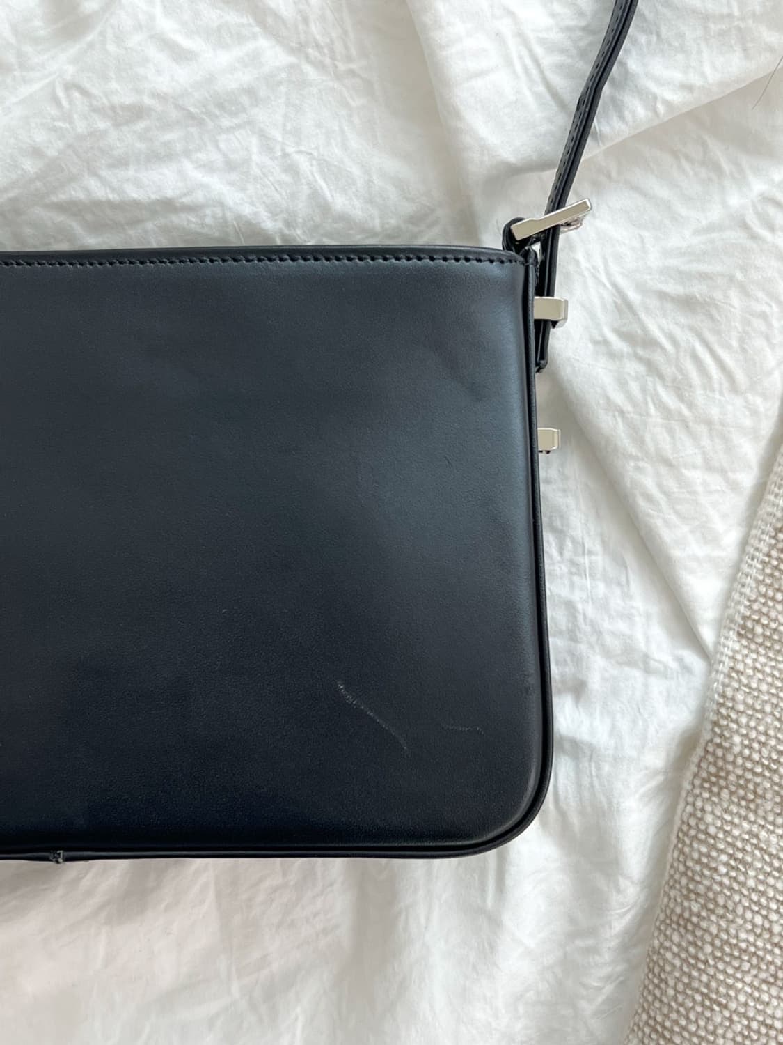  courreges / 꾸레쥬 블랙 스퀘어 숄더백 스몰 상품이미지7