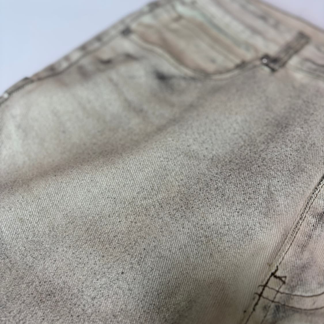 애드오프(ADDOFF) 더티 워싱 커브드 패널 와이드 데님 상품이미지4