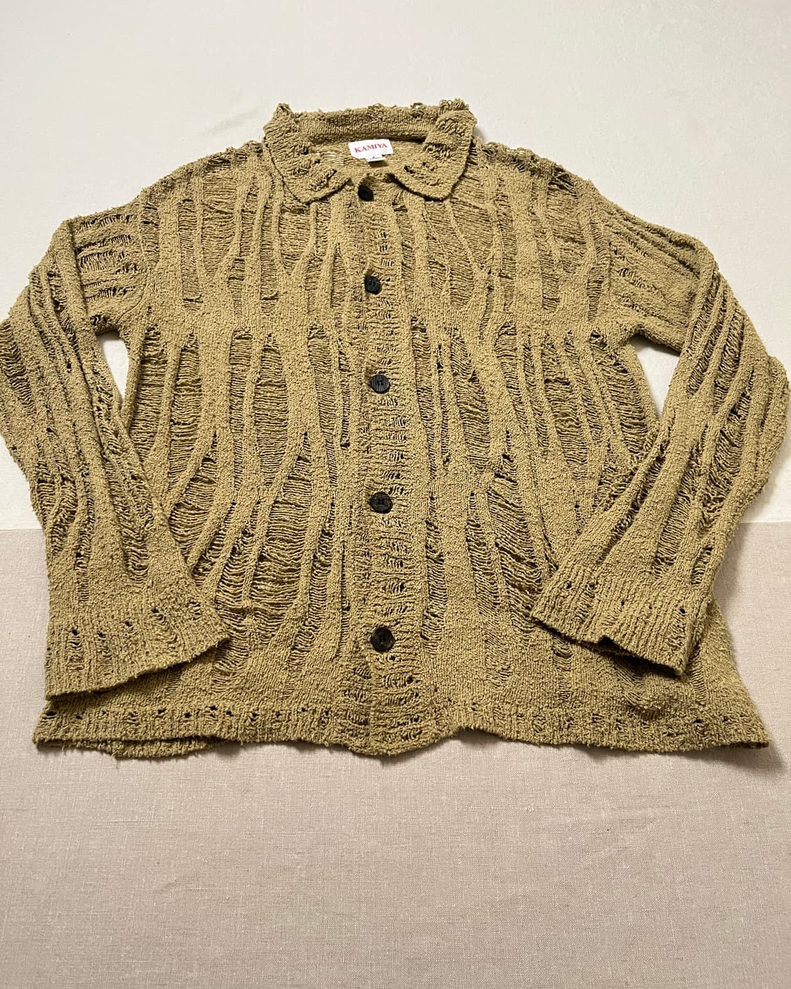 카미야 데미지 니트 가디건 kamiya 미하라야스히로 상품이미지4