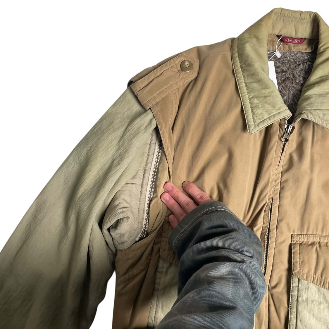 Dolce 탈부착가능한 코튼 나일론 봄버  상품이미지6