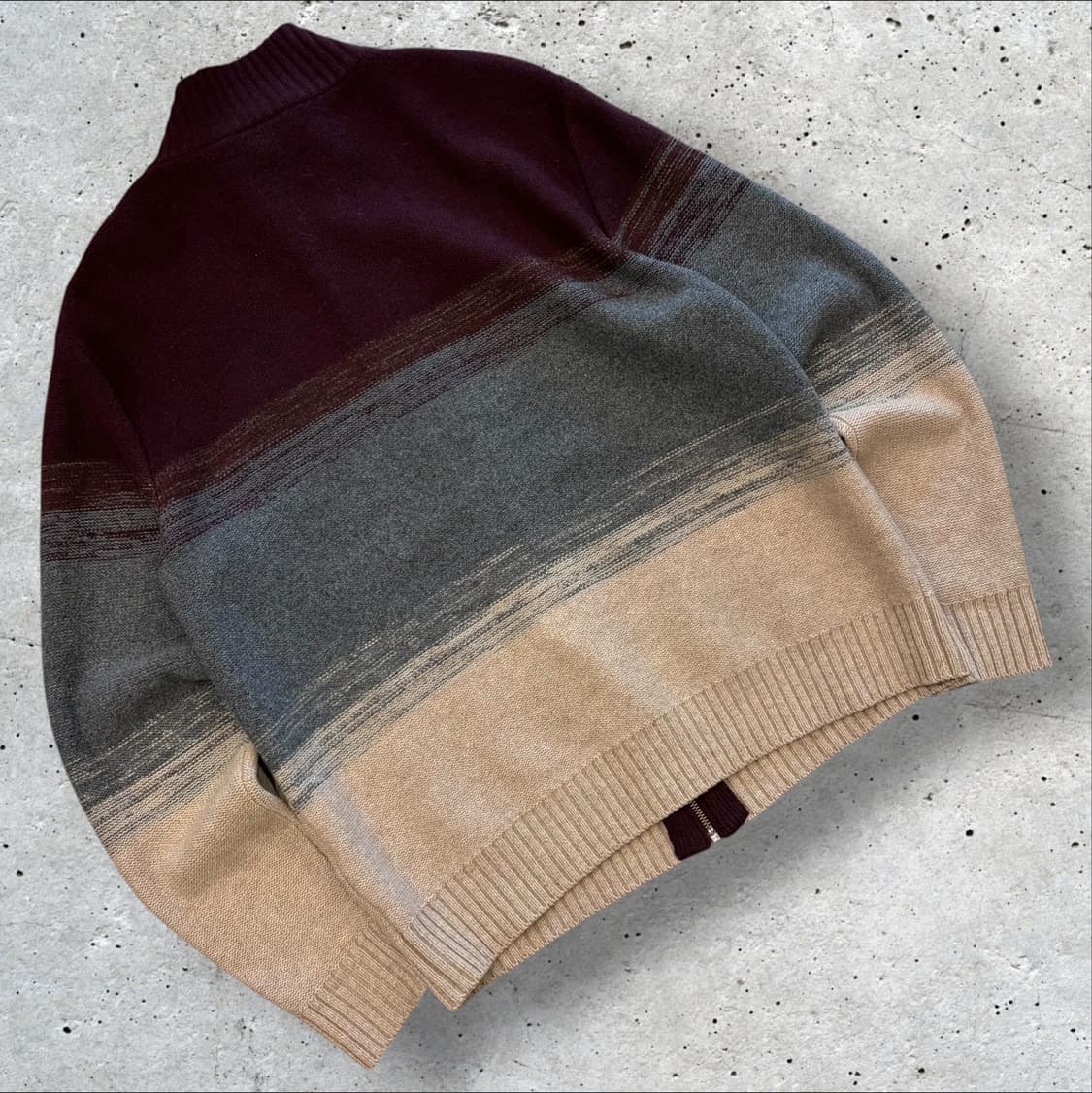 [L] 라코스테 스트라이프 울 니트 집업 가디건 D681 상품이미지2