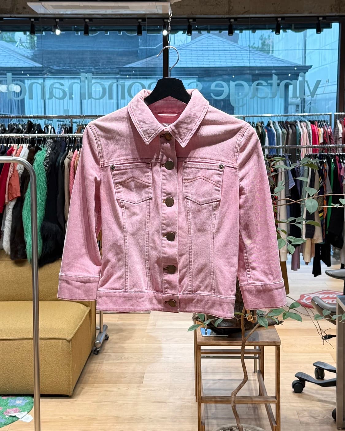 아르마니 익스체인지 핑크 트러커 자켓  상품이미지1