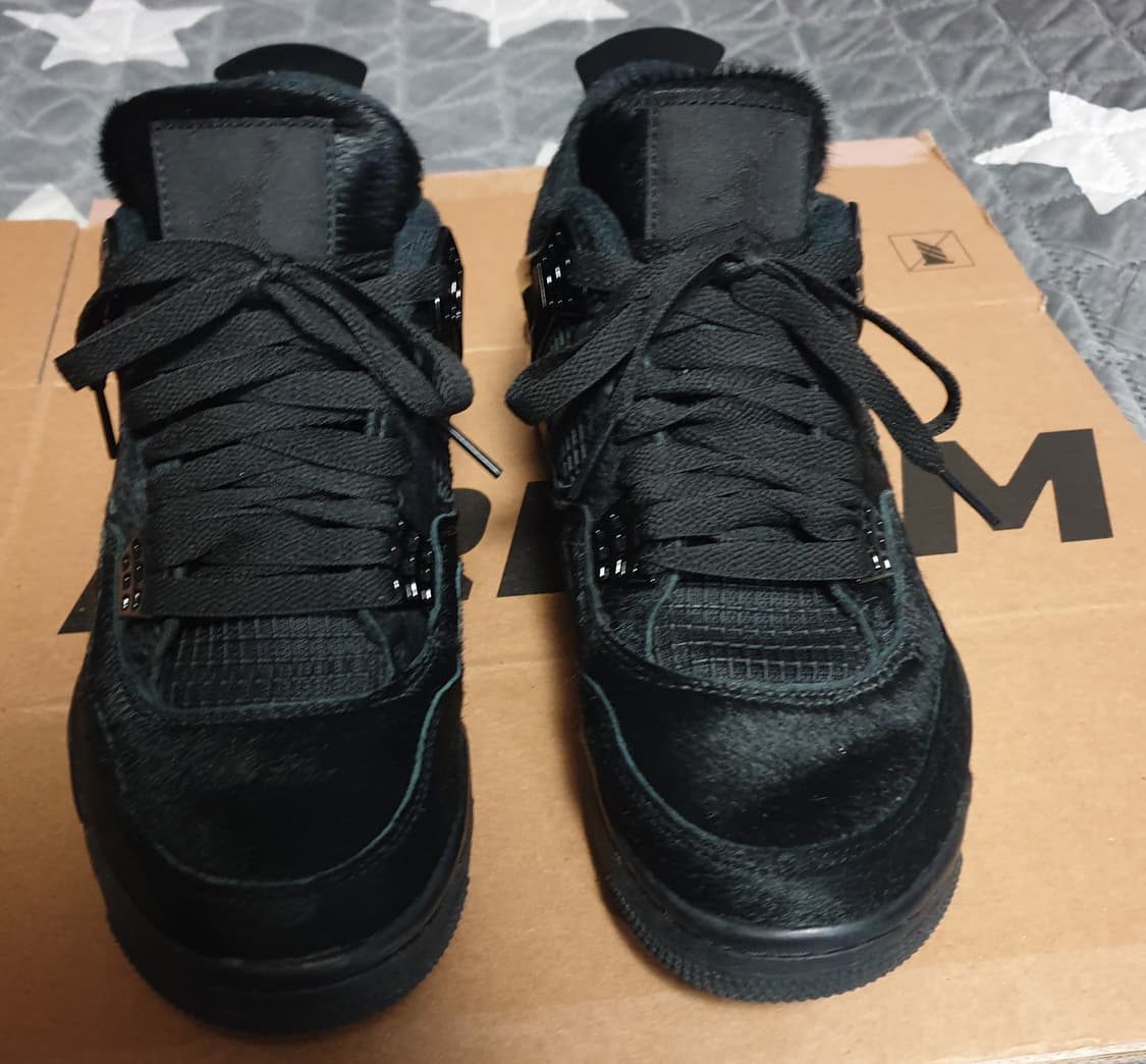 (콜라보 제품) 조던4 올리비아킴 레트로 노커버 스니커즈 블랙 (240) 상품이미지3