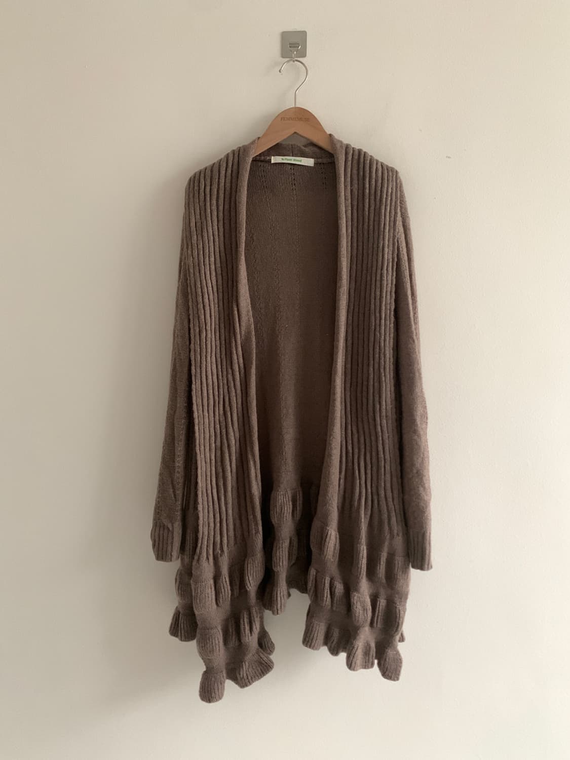 Muffler Collar Ruffle Cardigan 상품이미지1