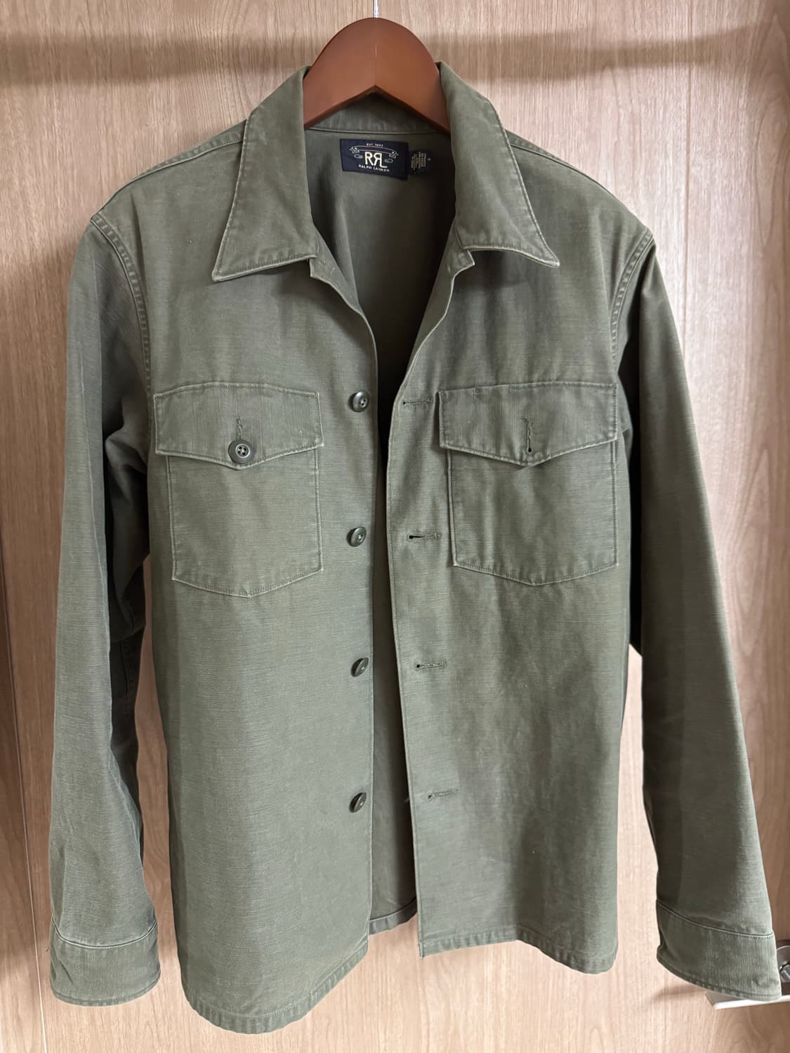 더블알엘(RRL) 리버스 새틴 오버셔츠 올리브 M사이즈 상품이미지2