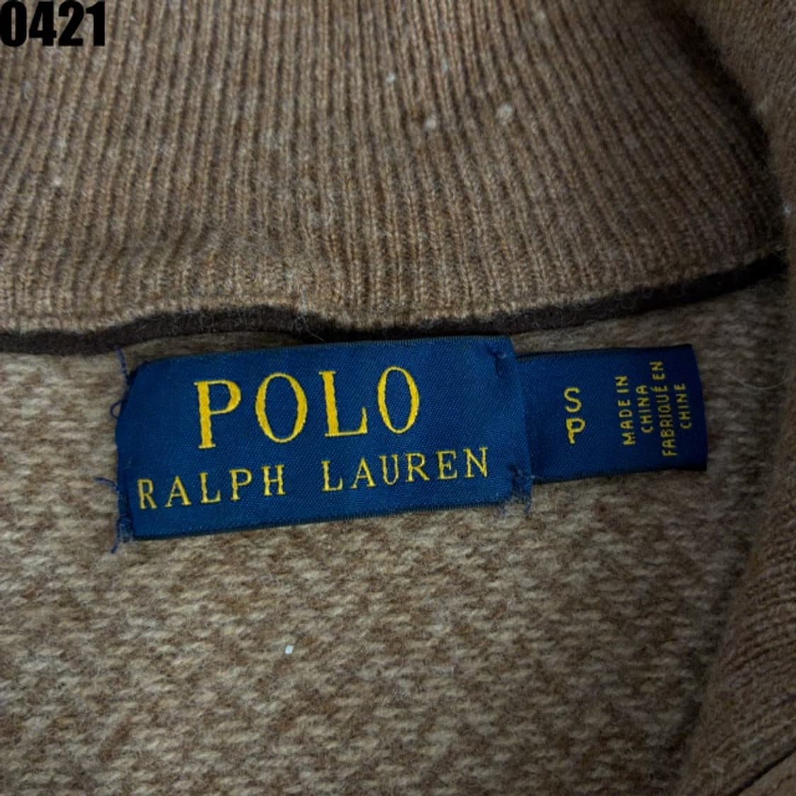 폴로 브라운 헤링본 니트 스웨터 s 상품이미지2