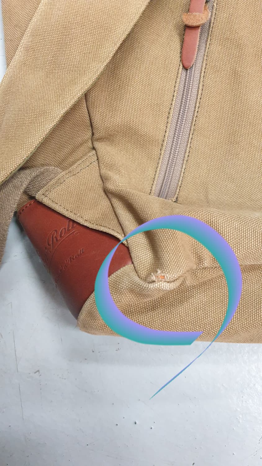 팩큰롤 캔버스 가죽 롤탑 백팩 상품이미지9