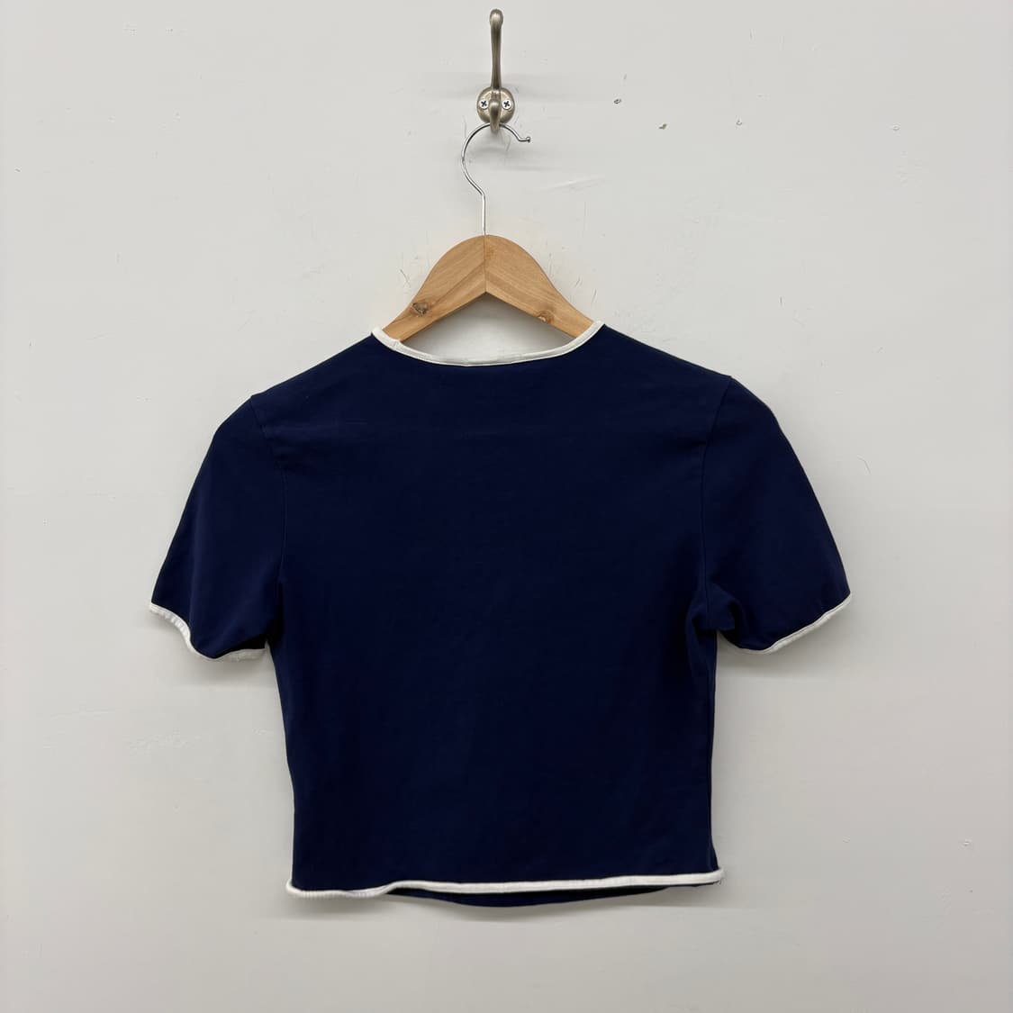 아디다스 네이비 크롭 반팔티셔츠 여성S 상품이미지4