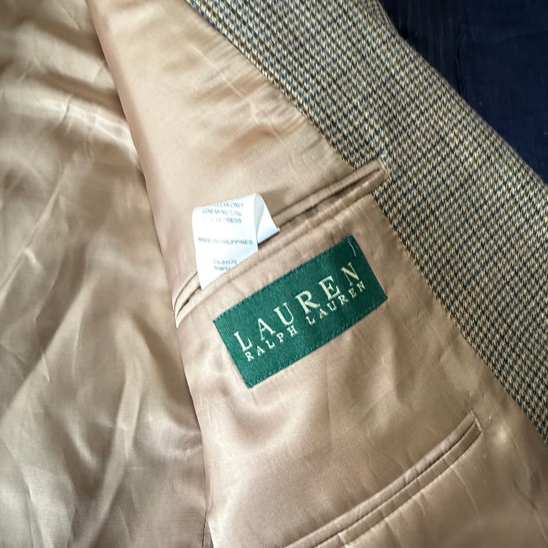 로렌 랄프로렌 울 블랜드 건 클럽 체크 자켓 38R 상품이미지3