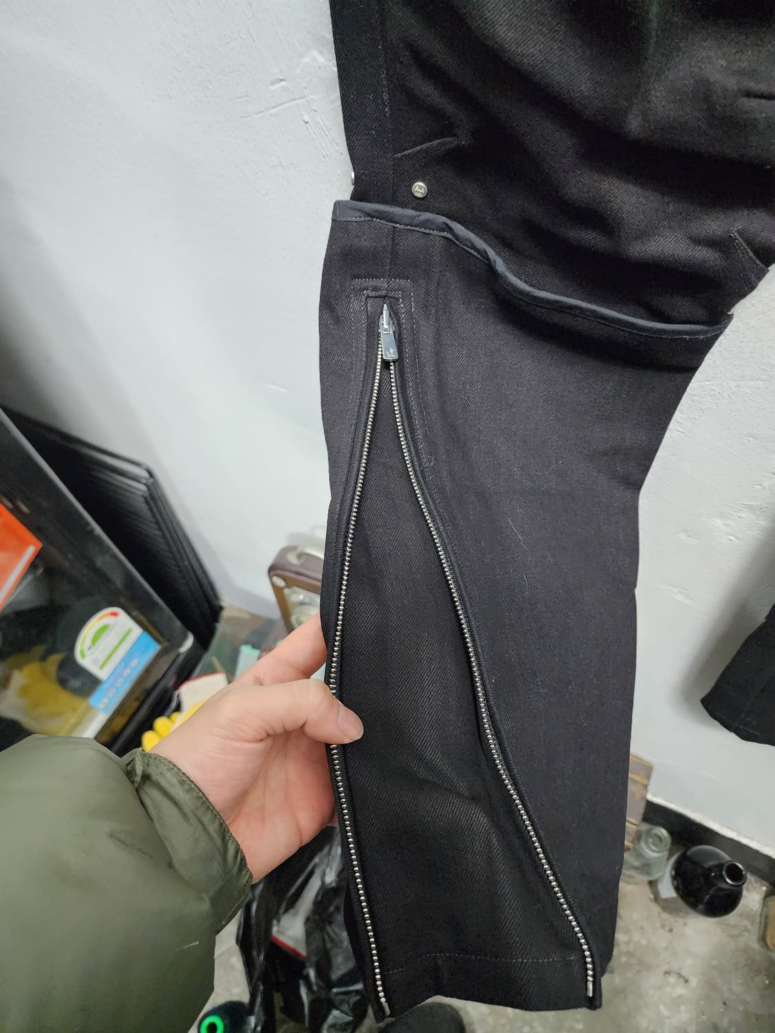 파아카이브 레이어드 이펙트 흑청바지 s 상품이미지4