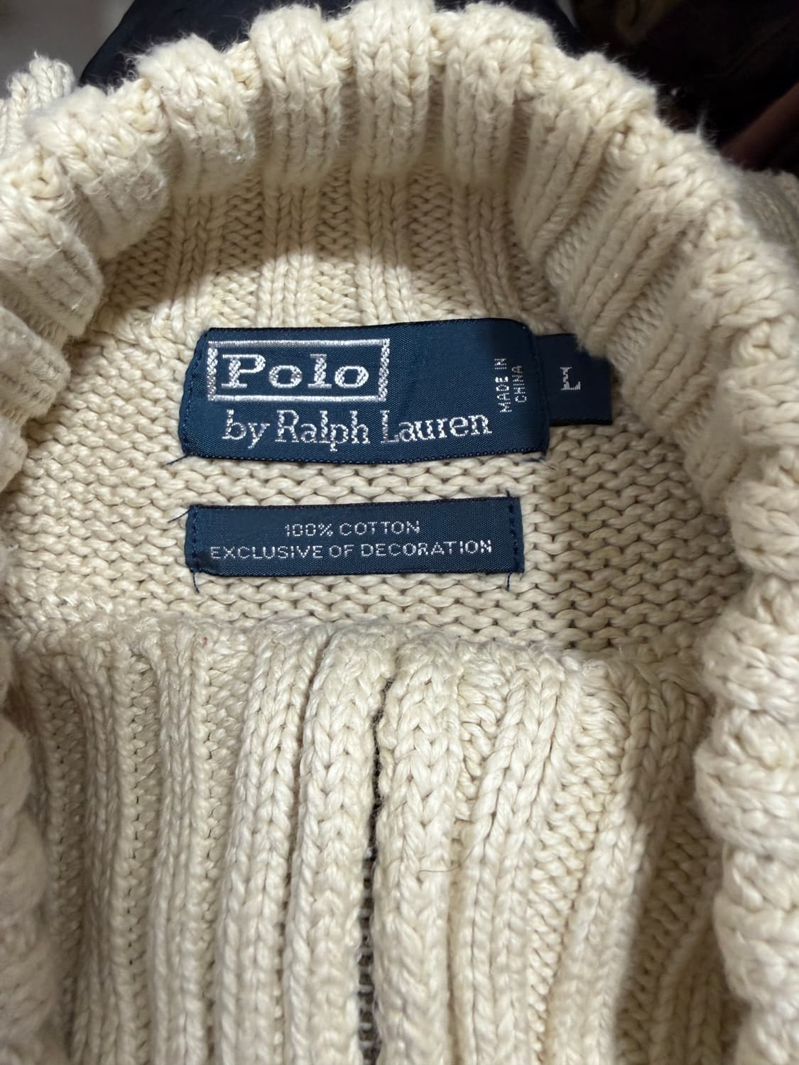 폴로 반집업 니트 L 사이즈 상품이미지5