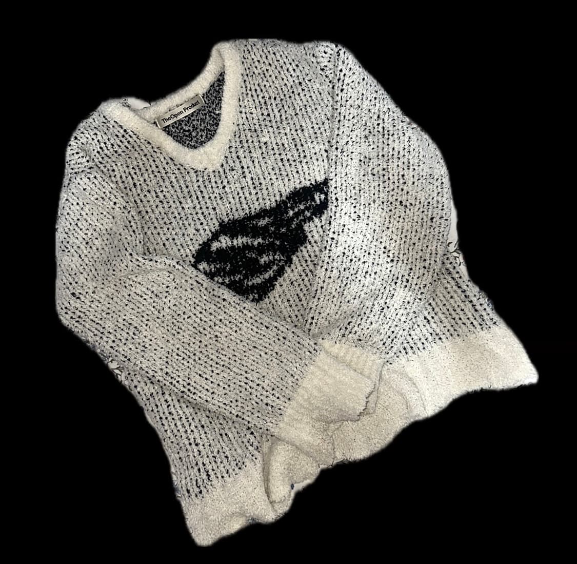 (한소희착용) 더오픈프로덕트(openyy) 새턴 자카드 스웨터 상품이미지1