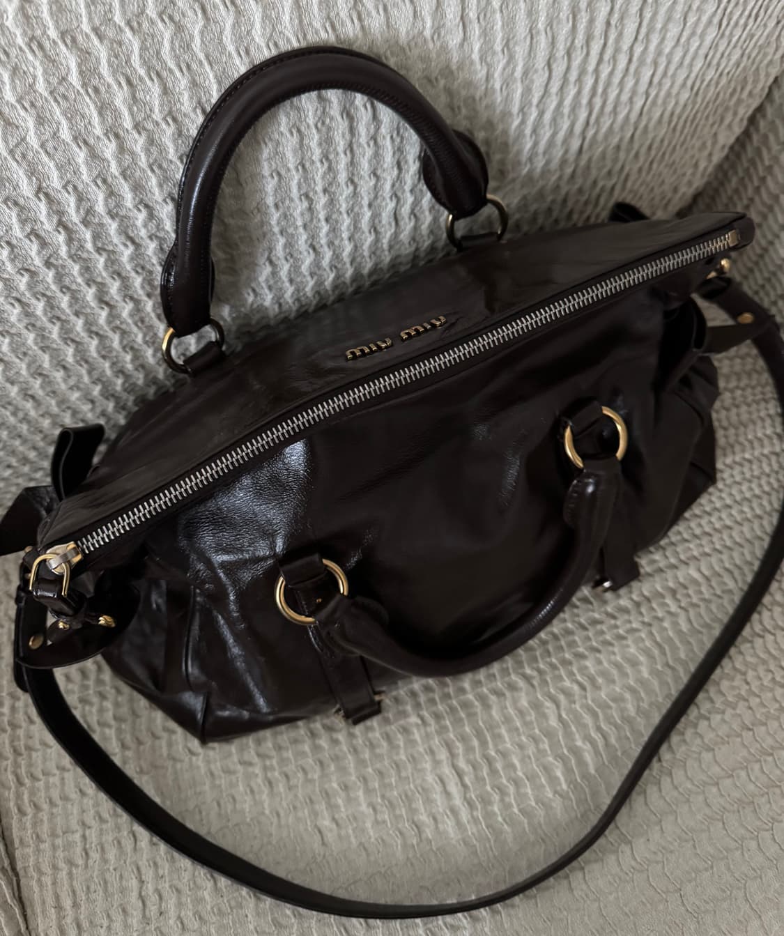 미우미우 비텔로 럭스 보우 사첼백 토트백 크로스백 상품이미지7