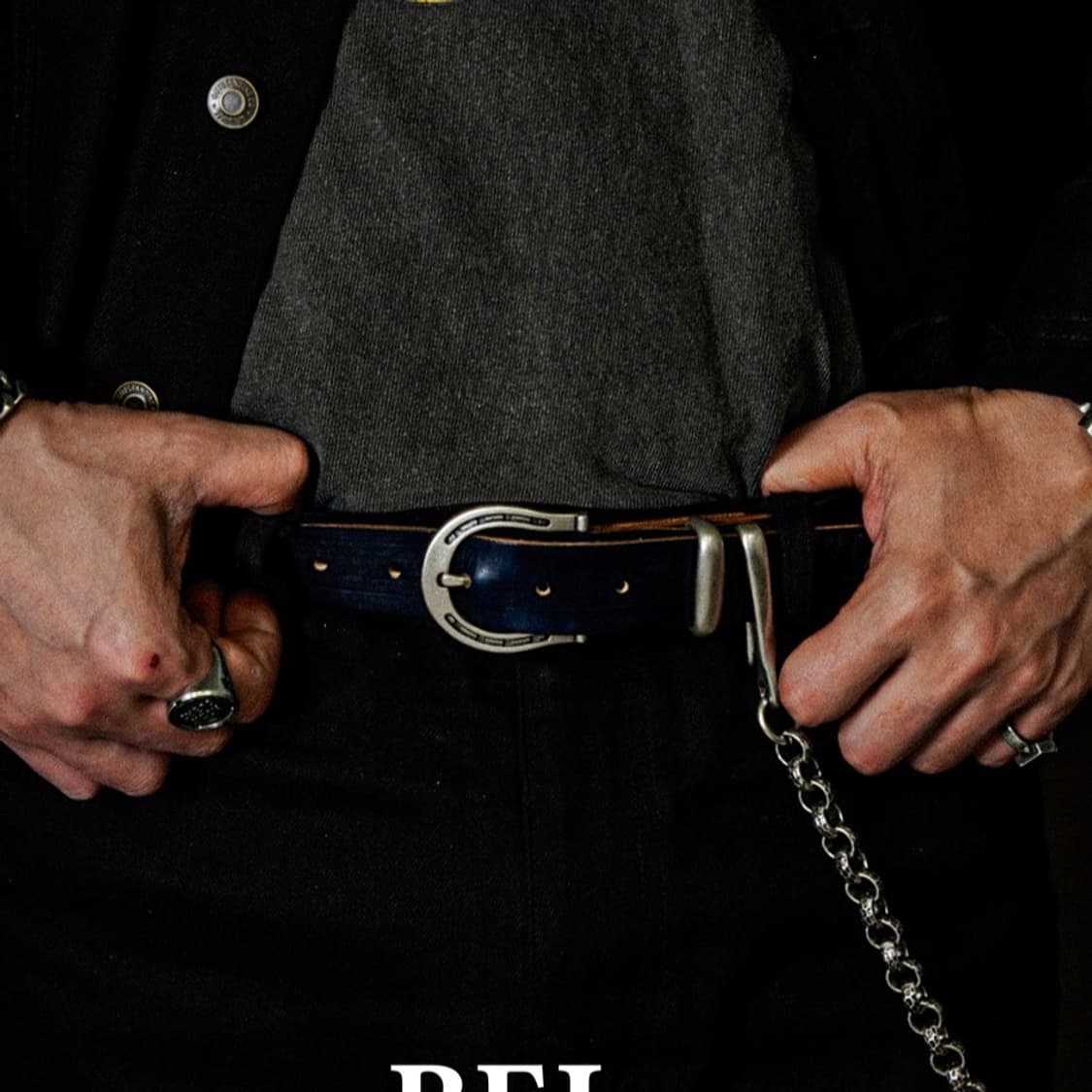 BEL Horseshoe Bridle Belt Silver Color 상품이미지1