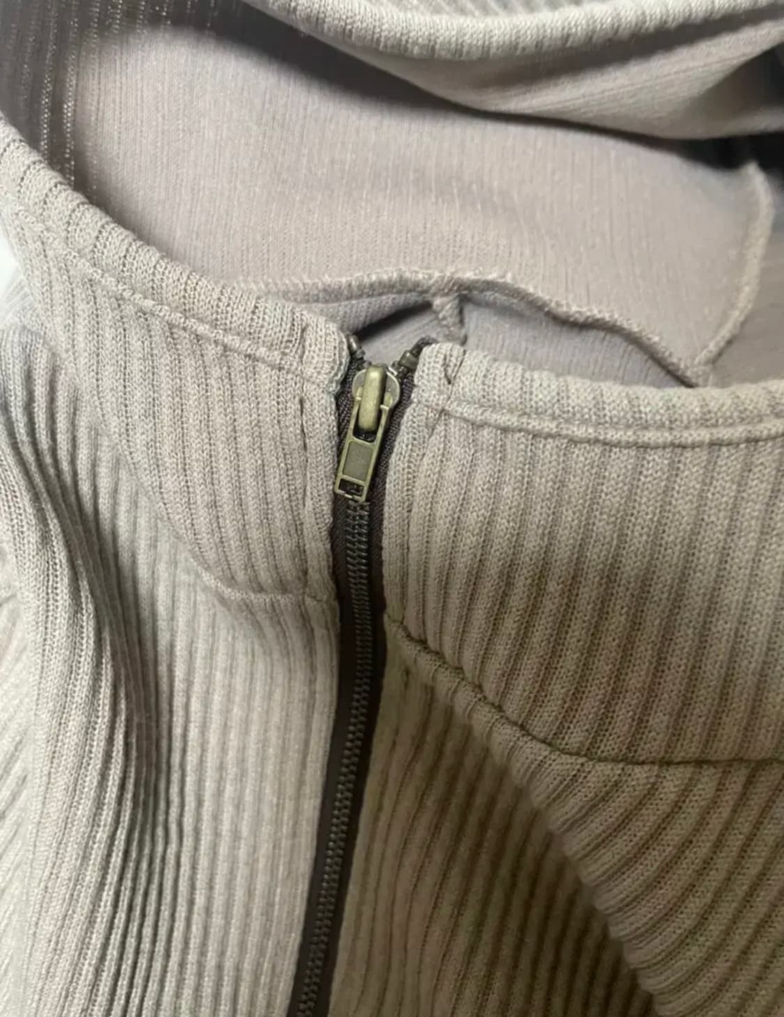 와플 니트 후드집업 상품이미지3