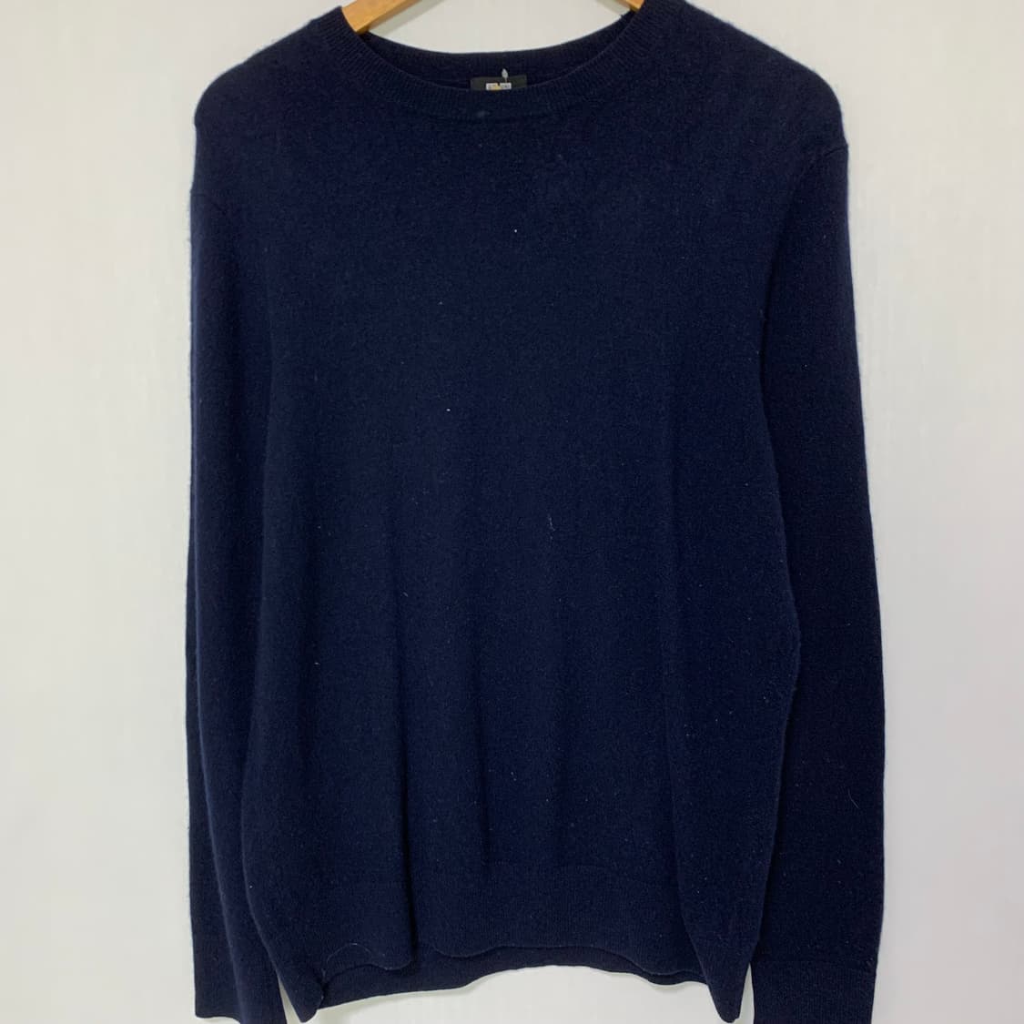 빈티지 유니클로 캐시미어 100 네이비 라운드넥 여성 L 남성 M 상품이미지2