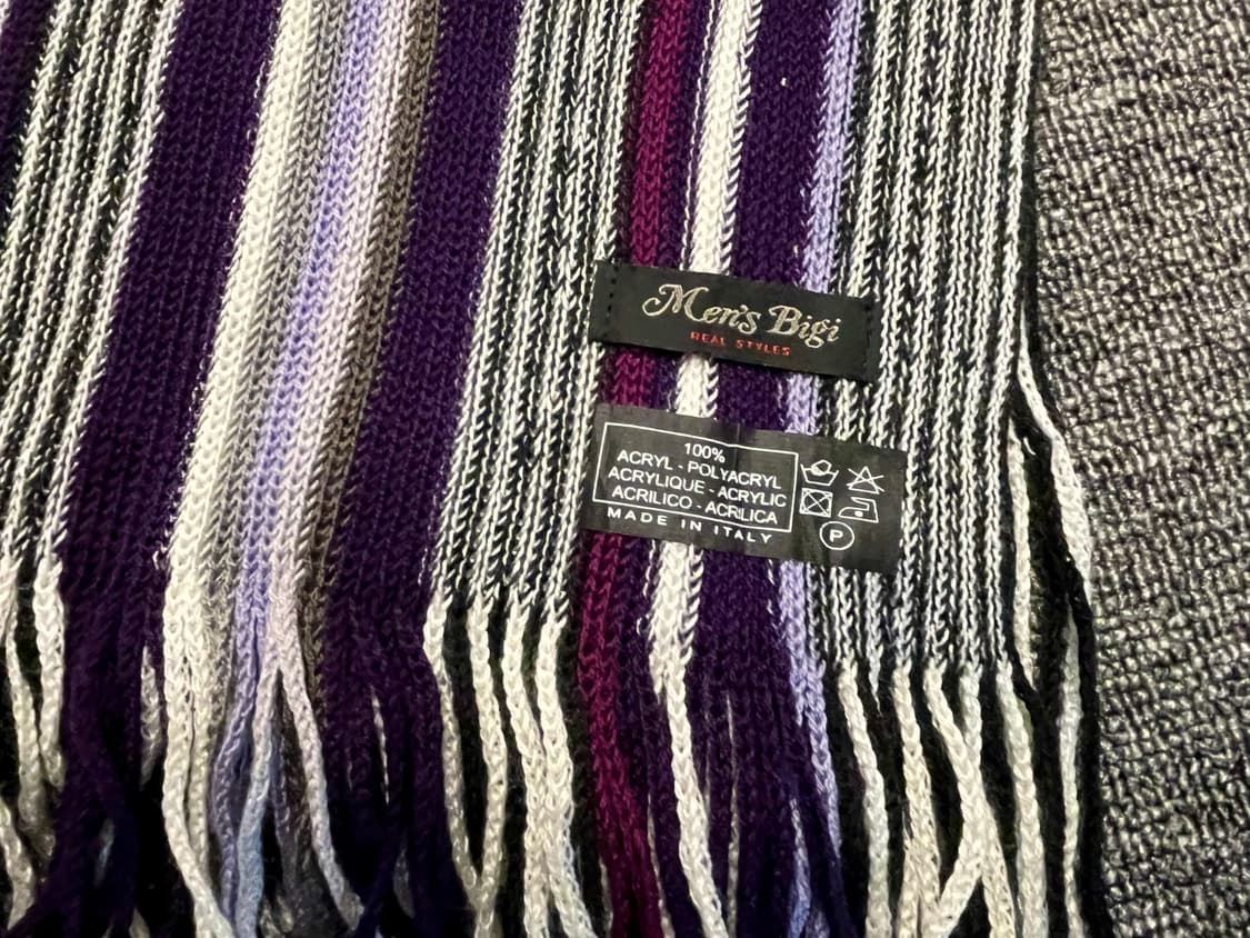 Men's Bigi 맨즈비기 스트라이프 울 머플러 상품이미지2