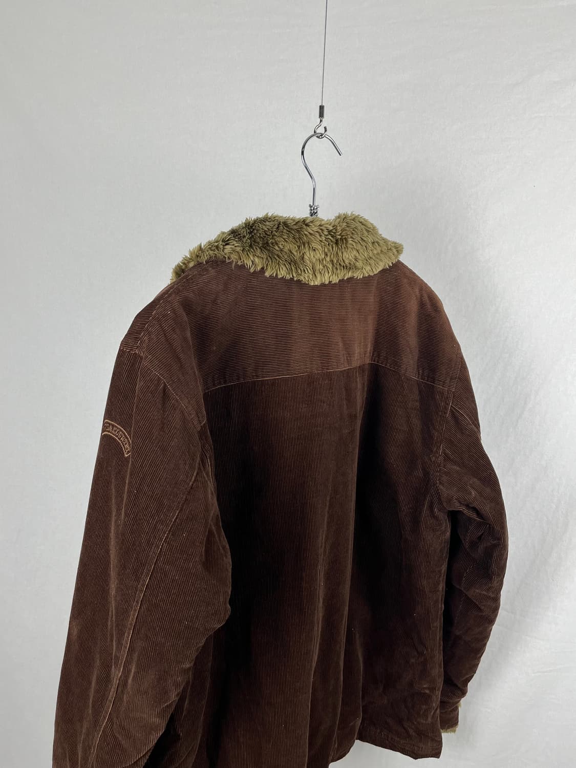 Vintage 브라운 컬러 골덴 카라 퍼 자켓 상품이미지5