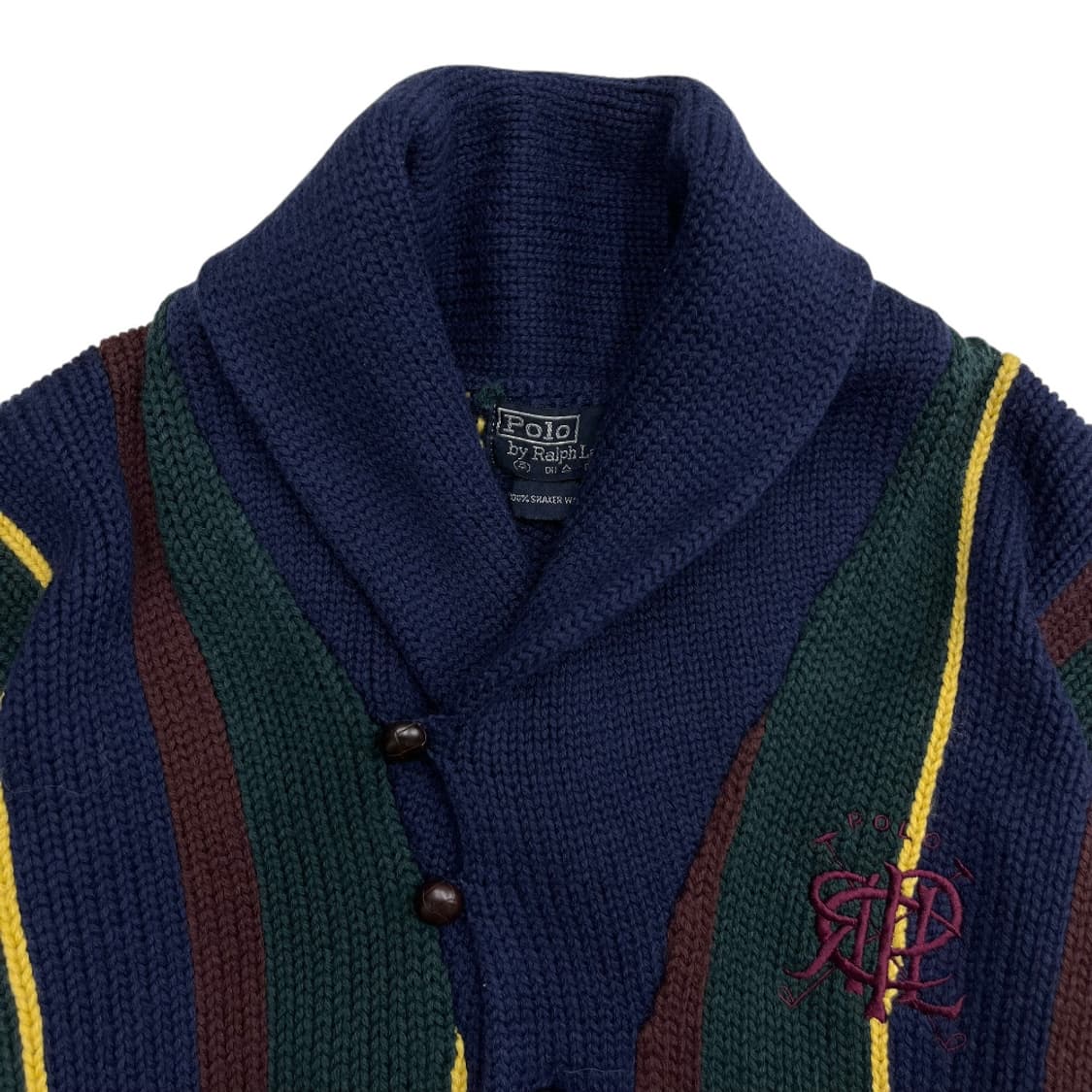 90's 폴로 헤비울 스트라이프 가디건 상품이미지4