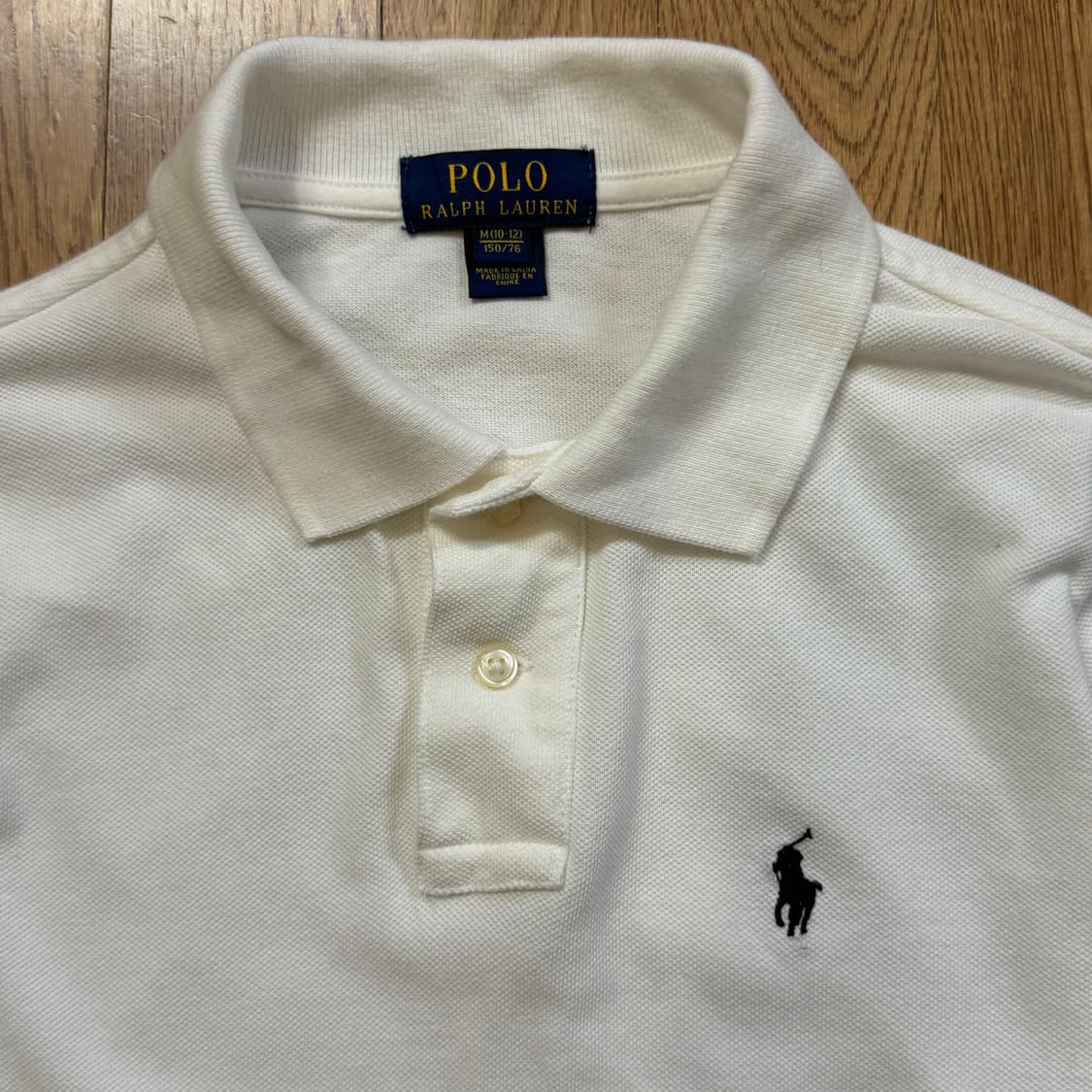 폴로 랄프로렌 롱 슬리브 화이트 폴로 셔츠 상품이미지2