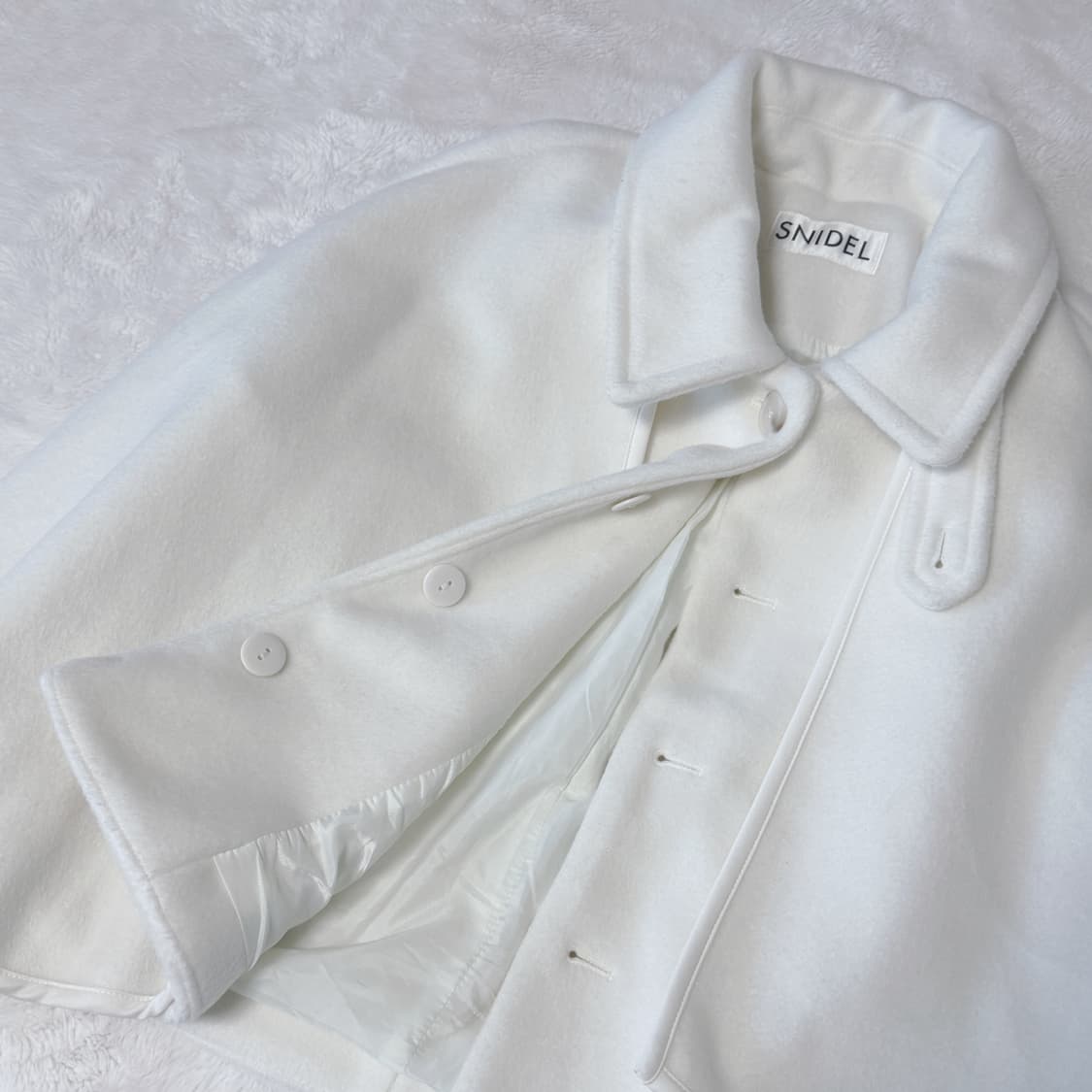 SNIDEL 히메갸루 오네갸루 달천깔 바닐라 케이프 코트 ≽^•⩊•^≼ 상품이미지3