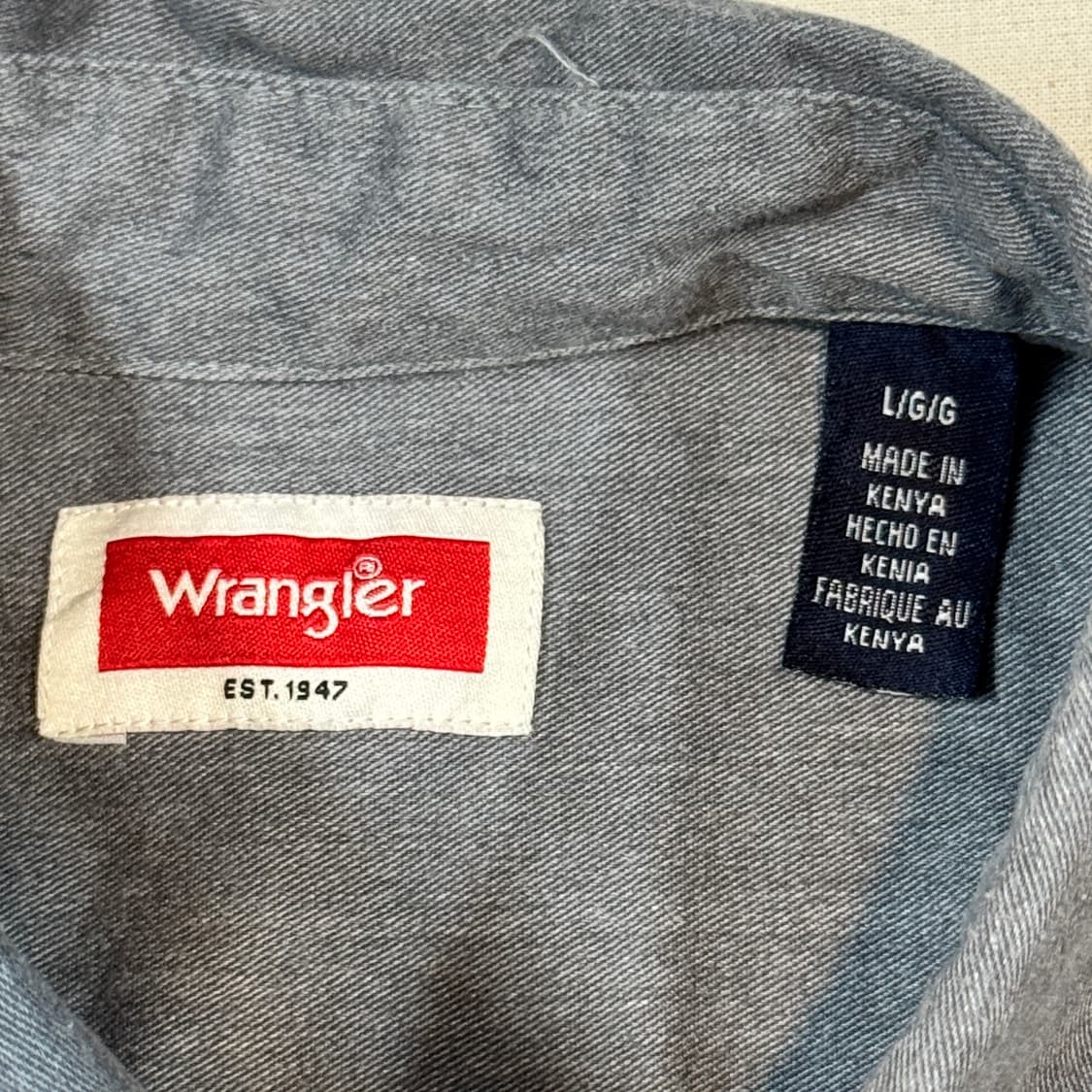L) Wrangler 랭글러 투포켓 워크웨어 코튼 셔츠 W42 상품이미지6