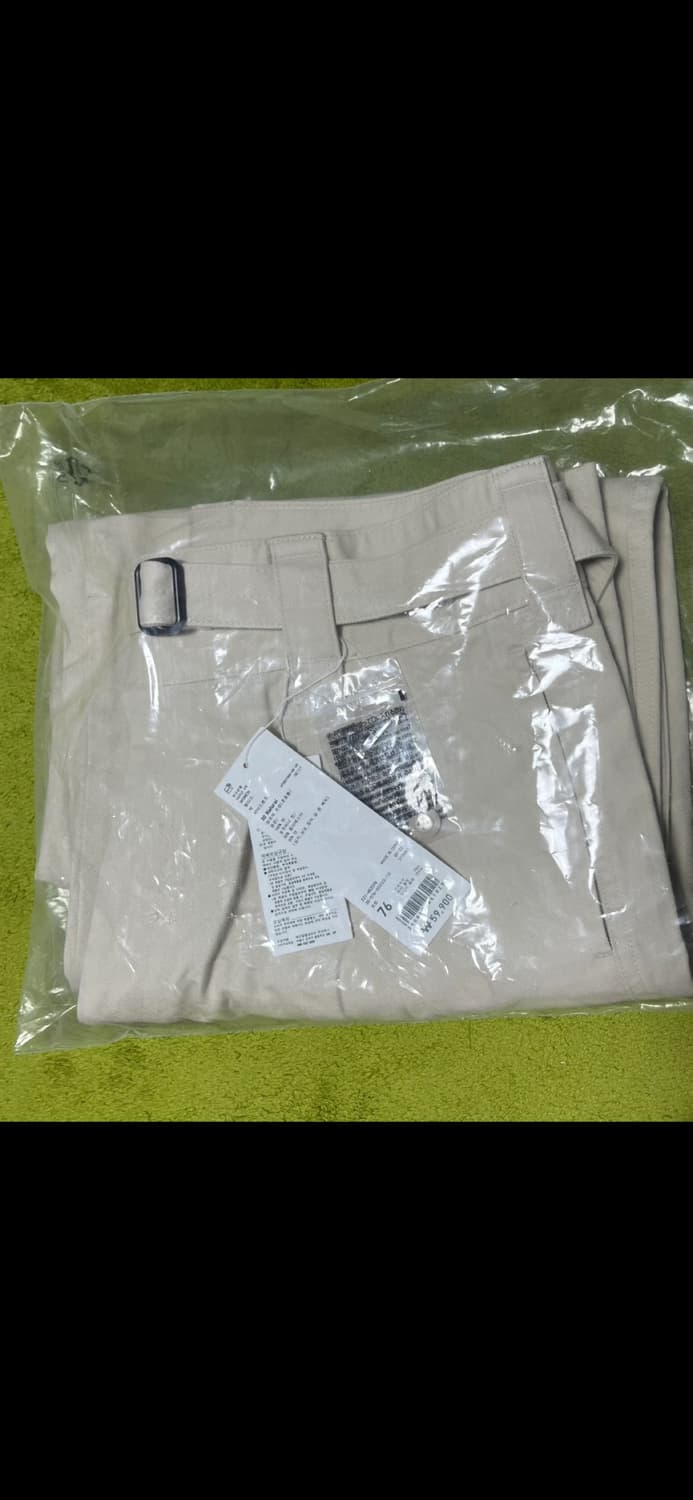 새상품) 유니클로 벨티드 턱 와이드 팬츠 상품이미지3