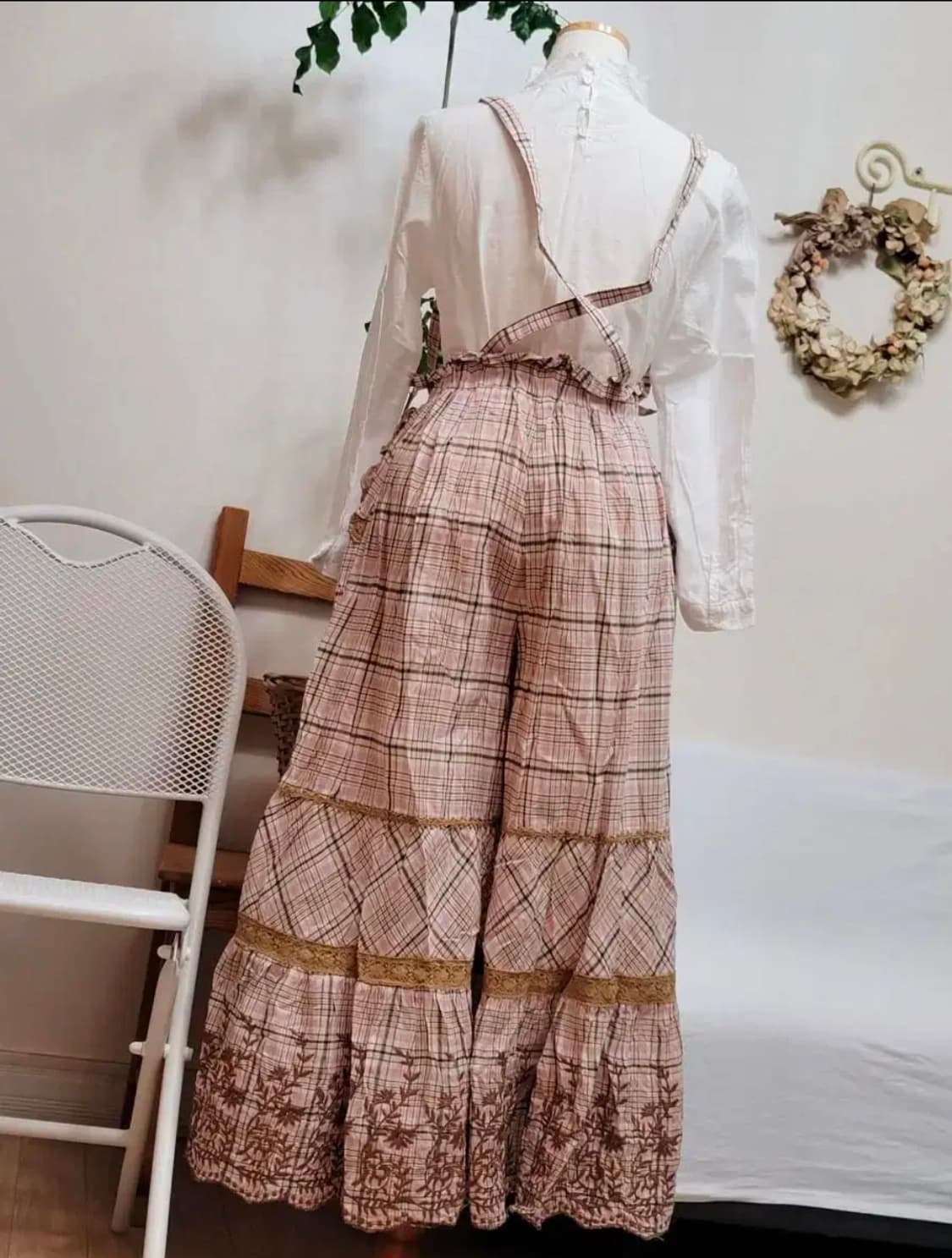 일본빈티지 새제품 LIZLISA 리즈리사 자수 멜빵바지 상품이미지8