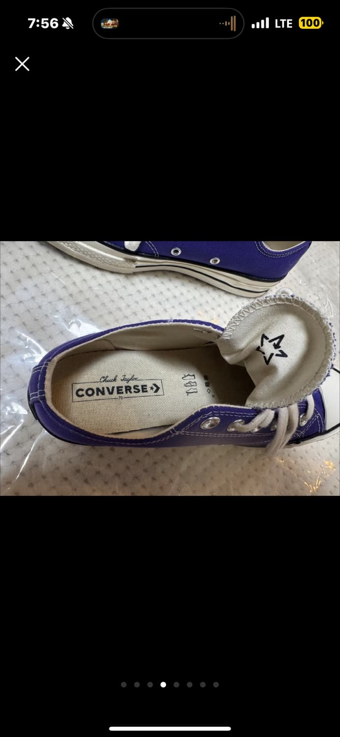 컨버스 척 테일루 로우 퍼플 260 상품이미지4