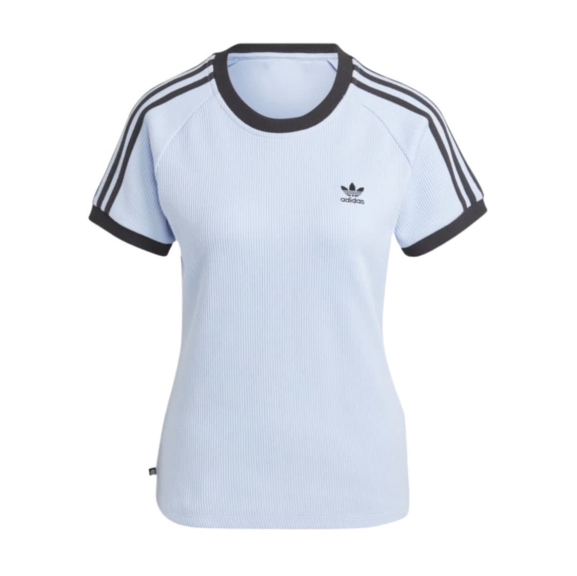 아디다스 삼선 슬림 티셔츠 블루 던 상품이미지1