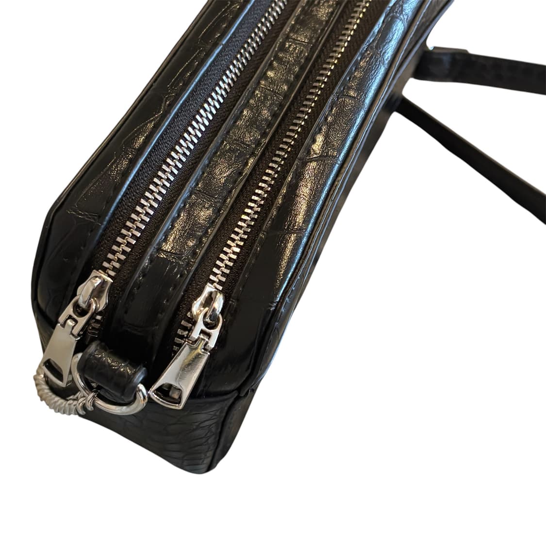 H&M 페이크 레더 더블 지퍼 체인백  상품이미지2