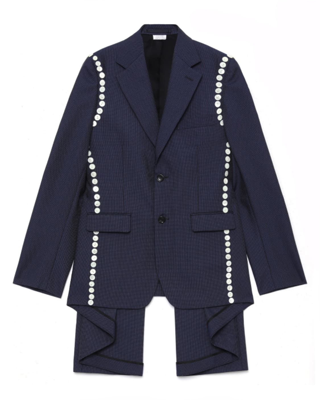 새상품 꼼데가르송 옴므플러스 버튼디테일 네이비 블레이져 S 상품이미지3