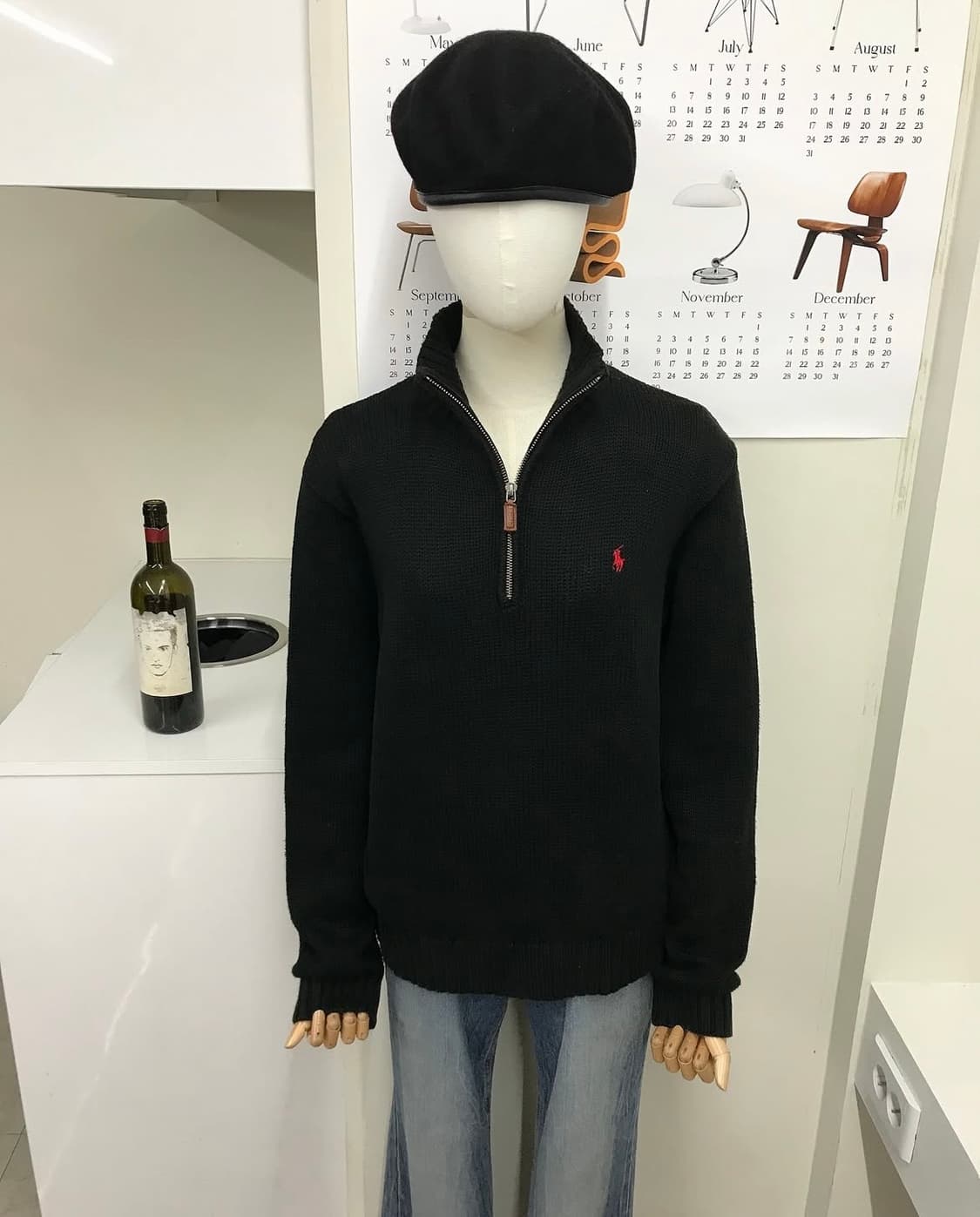 폴로 빈집업 니트 상품이미지6