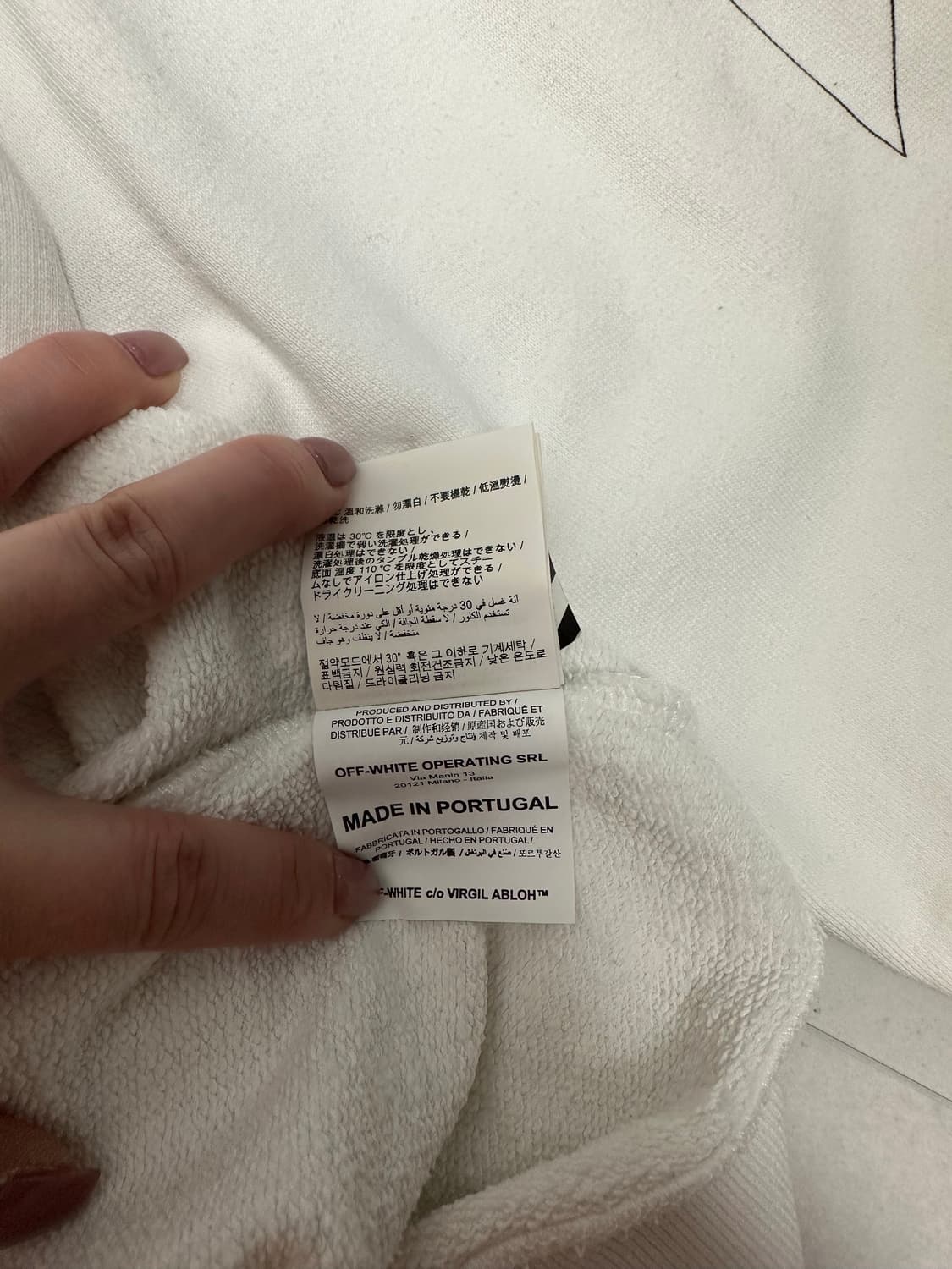 [네고 가능] XL 오프화이트 아치셰이프 후드티 화이트 상품이미지7