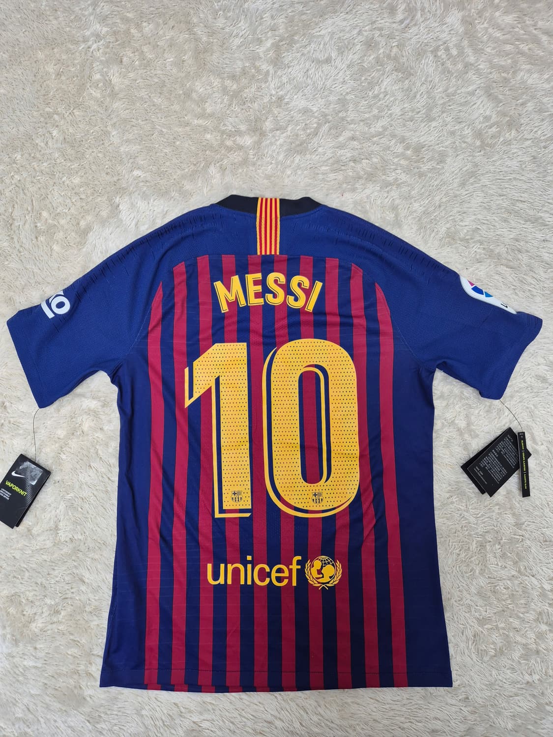 18-19 바르셀로나 홈 어센틱(베이퍼니트) 메시 #10 (풀패치) 상품이미지2