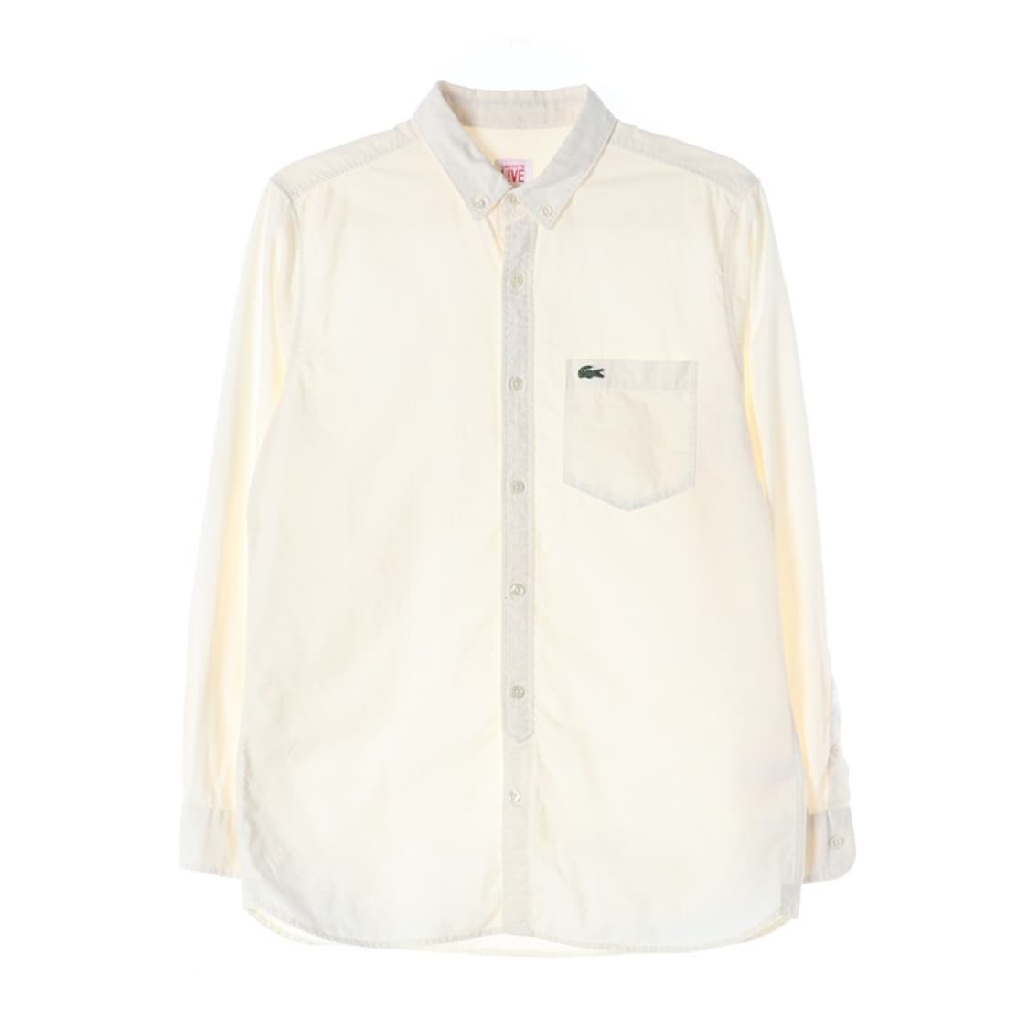 라코스테 라이브 화이트 옥스퍼드 버튼다운 셔츠 M 상품이미지1
