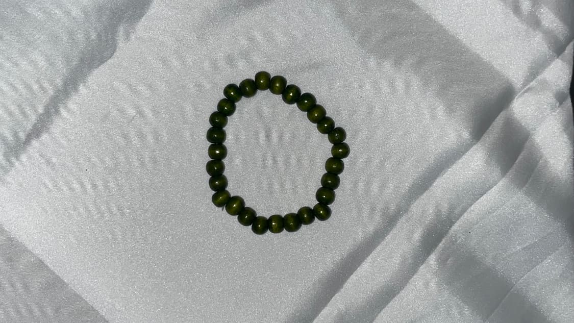 그린 우드볼 라운드 팔찌 상품이미지2