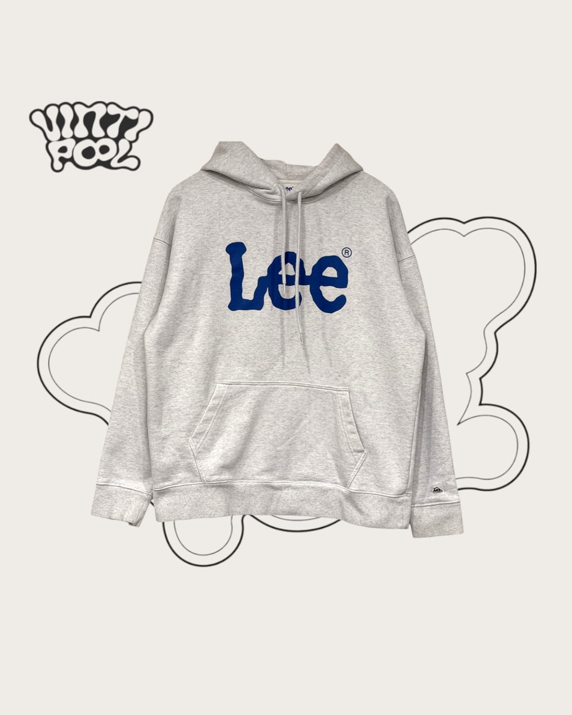 Lee 빅 트위치 로고 후드티 M 멜란지그레이 상품이미지2