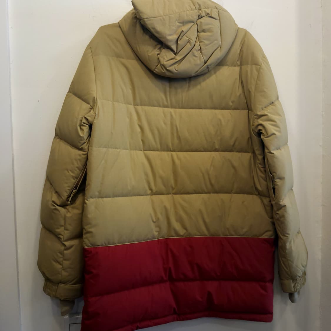 나이키 후드 베이지 버건디 패딩 상품이미지5