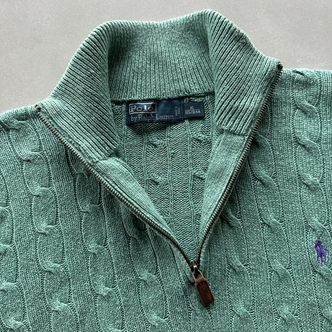 [XL]폴로 랄프로렌 하프집업 꽈배기 케이블 실크 니트 상품이미지8