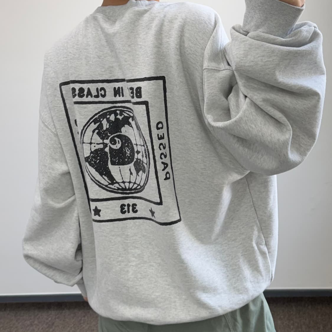 Carhartt 칼하트 백프린팅 멜란지 맨투맨 상품이미지2