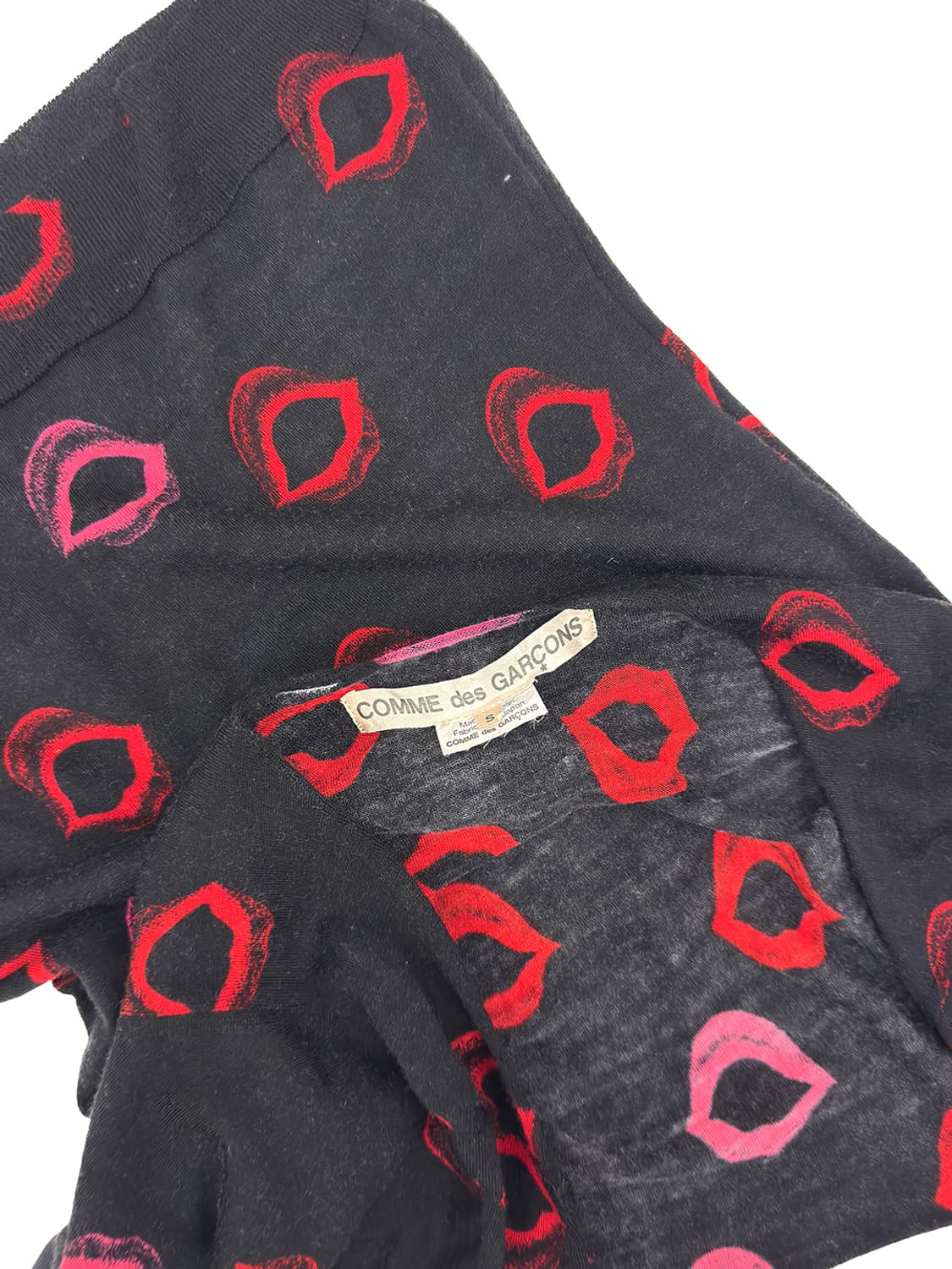 Lip Print Sheer Knit Top/ S 상품이미지5