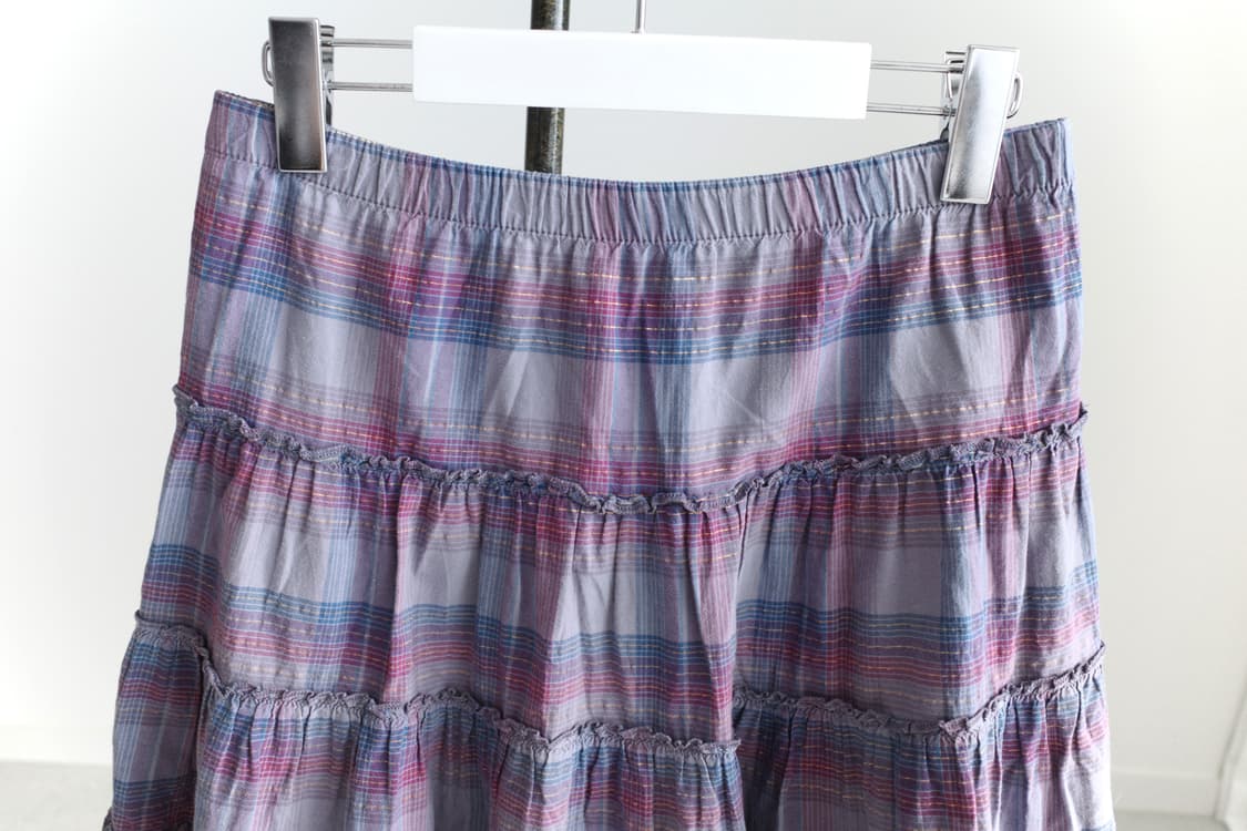 check shirring skirt 상품이미지2