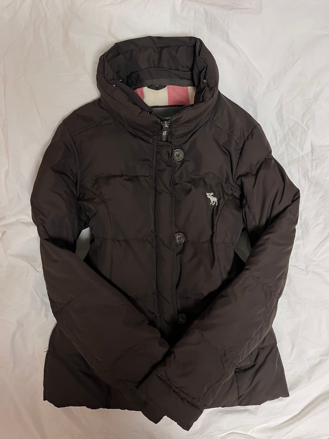 아베크롬비 y2k 슬림핏 브라운 초코 패딩 자켓 상품이미지1